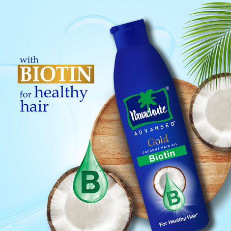 Parachute Advansed Biotin & Coconut Hair Oil | Deep Nourishment for Fuller Hair