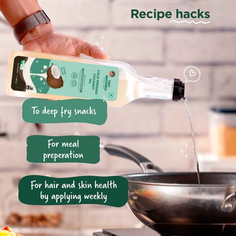 Two Brothers Coconut Wood Pressed Oil Single-filtered | Plastic bottle