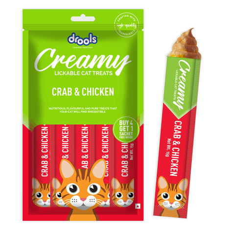 Drools Creamy Lickable Cat Treat - Crab & Chicken