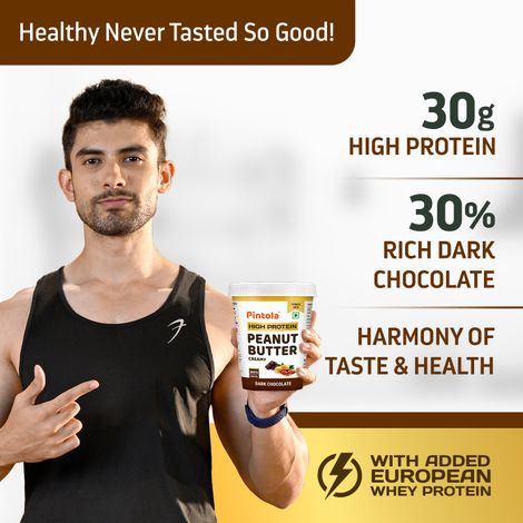 Pintola Crunchy High Protein Peanut Butter Dark Chocolate