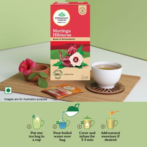 Organic India Moringa Hibiscus Organic Herbal Tea