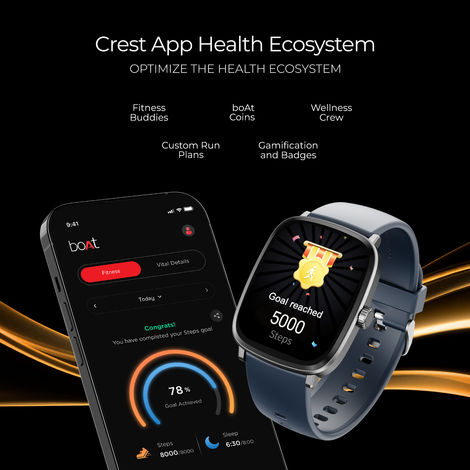 boAt Ultima Regal Smartwatch | 2.01" AMOLED Display | BT Calling | Functional Crown - Sapphire Blue