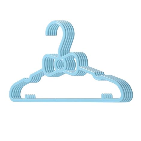 Kuber Industries 15 Pcs Small Baby Hangers for Clothes Hanging for Wardrobe | Sky Blue