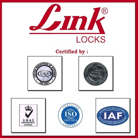 Link Locks Steel Round Lock 65mm With 3 Keys