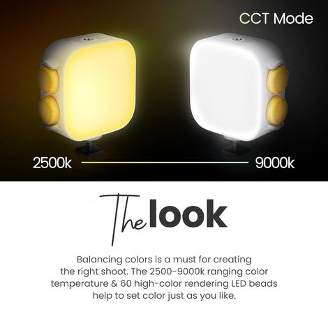 Digitek (LED-D10W RGB) 10W Portable Multi Color Mini LED Video Light with 3 Color Modes, 360Degree Rotation, Magnetic Absorption, 2500-9000K Color Temperature, 2Hrs Battery Life, Camera & Tripod Mountable