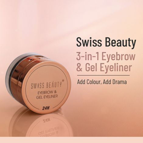 Swiss Beauty 2 In 1 Eyeliner, Eyebrow Filler and Kajal Black