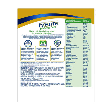 ENSURE Diabetes Care Vanilla Drink Mix