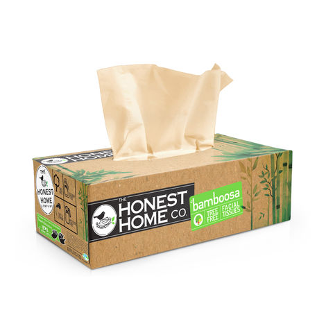 The Honest Home Company Bamboosa 2 Ply Facial Tissue - 100 Pulls - Brown