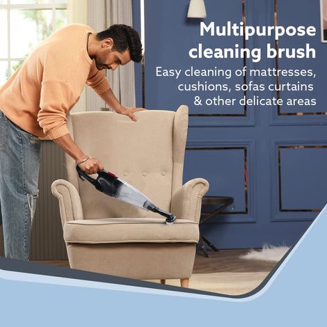 Agaro Regal 800 Watts Handheld Vacuum Cleaner, for Home Use, Dry Vacuuming, 6.5 kPa Suction Power, Lightweight & Durable Body - Black