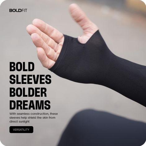 Boldfit UV Protection Arm Sleeves | Comfortable Hand Sleeves for Men & Women