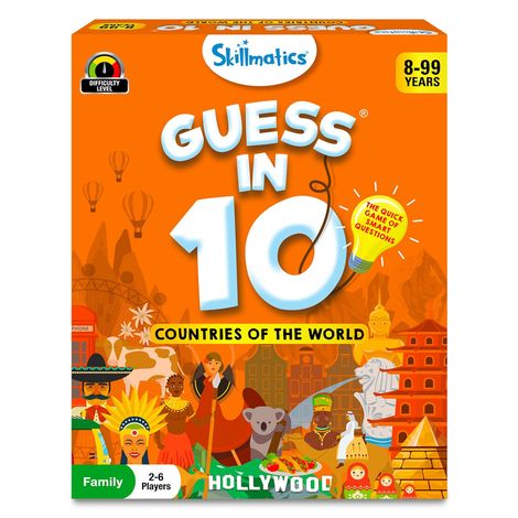 Skillmatics Guess In 10 - Countries Of The World Card Game (8+ Years)