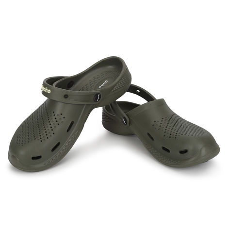 Yoho Men Classic Clogs Olive Green - UK10