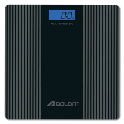 Boldfit Weight Machine for Body Weight Weighing | Digital Large LCD Display - Black | Nexus