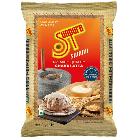 Sunpure Swaad Chakki Atta | 100% Premium Wheat Flour