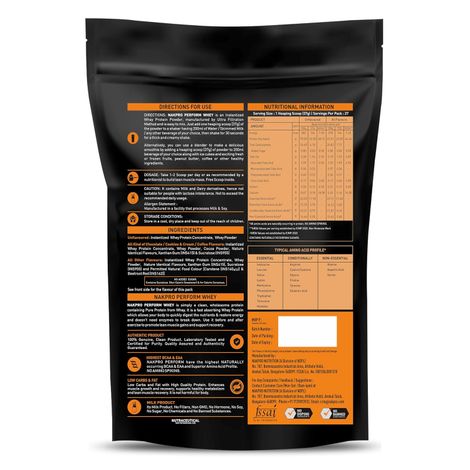 Nakpro Perform Whey Protein Concentrate Chocolate 24G Protein 5.3G Bcaa