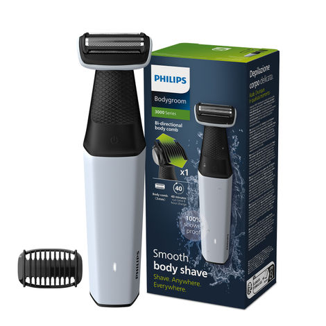 Philips Body Trimmer for Men | Trim or Shave | Skin Safe Grooming & 100% Showerproof | BG3007/01