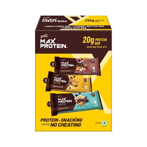 RiteBite Max Protein 20g Protein Bar Active Assorted (Pack Of 5)
