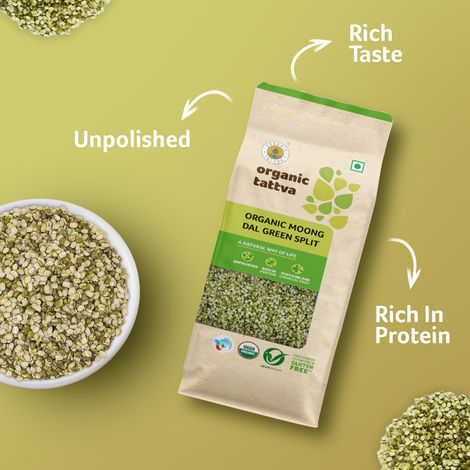 Organic Tattva Moong Dal Green Split