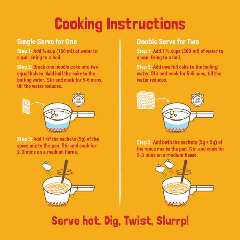 Slurrp Farm No Maida Instant Millet Noodles- Magic Masala, Not Fried, Millet Noodles (Pack Of 2)
