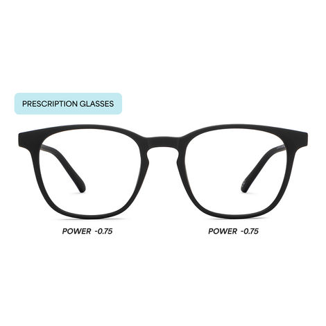 Hustlr Power by Lenskart Unisex TR90 Computer Glasses | Dark Night - M