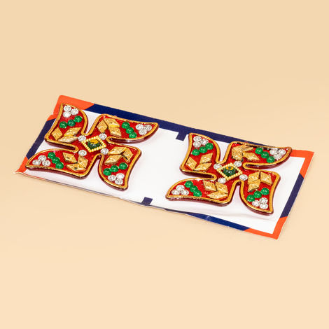 Pearls Swastik Sticker | Diacraft