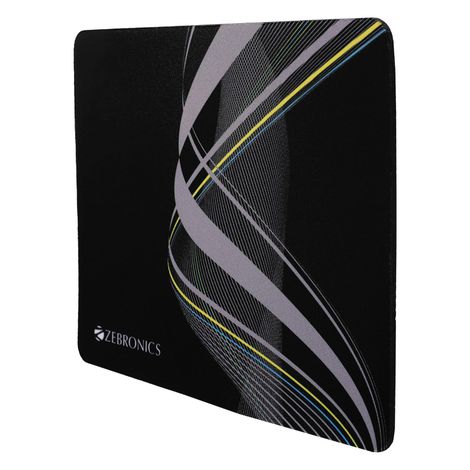 Zebronics MSP-X1 Mouse Pad, for Speed and Precision Operation, Smooth Cloth Surface, Roll and Go, Optimised for All Mouse Sensors, Anti Slip Rubber Base, Surface of 232 x 182 mm - Black