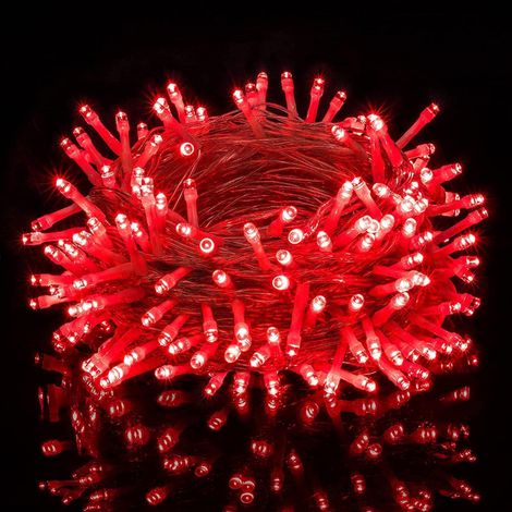 Lexton 36 Feet Long 40 LED Power Pixel Serial String/Fairy Light | Plug Sourced |Pack of 1 Red