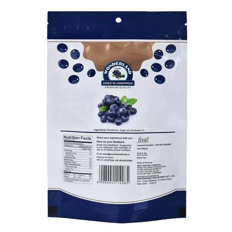 Wonderland Foods Dried Blueberries