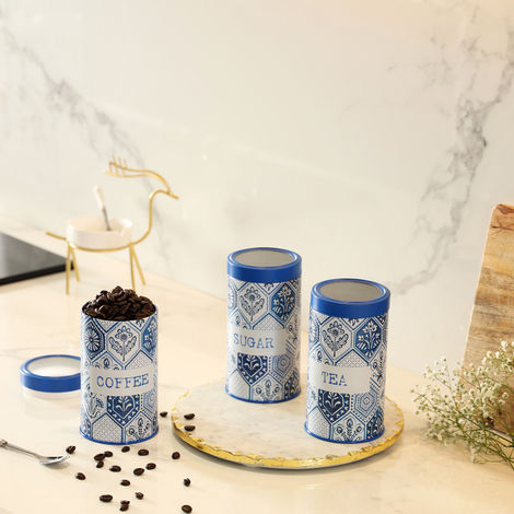 JARSOME Maroc Collection Airtight Kitchen Container Set | Moroccan Blue