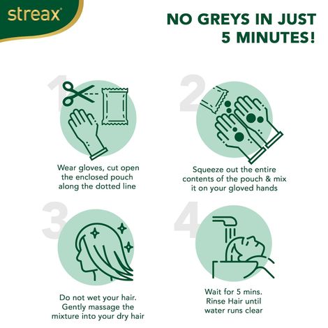 Streax Insta Shampoo Hair Colour for Women and Men- Dark Brown |100% grey coverage in 5 mins