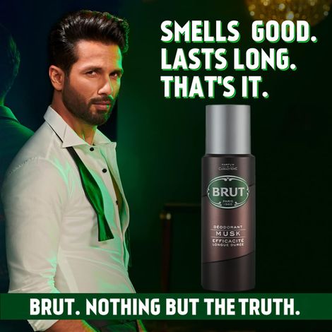 Brut Musk Deodorant Spray For Men, Long-Lasting Musky Fragrance, Imported
