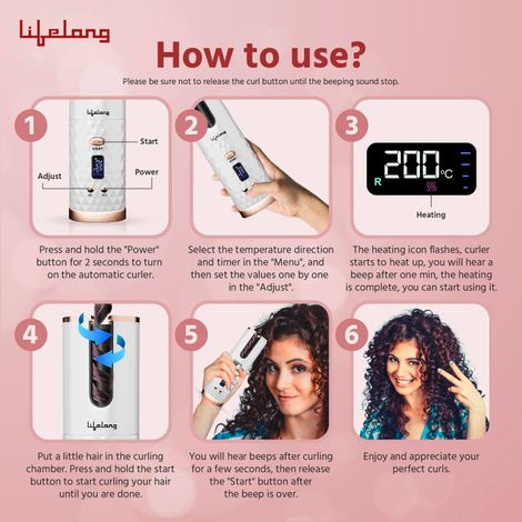 Lifelong Hair Curler For Women Professional Tools Curling Iron Automatic Hair Roller Machine