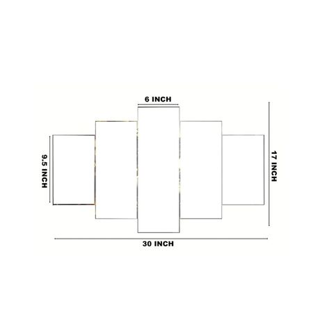 Perpetual Buddha Wall Painting for Living Room - Set of 5 - 3D Scenery | 75 x 43 cm | with Frames