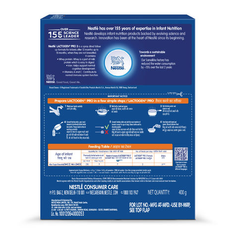 Nestle Lactogen Pro 3 Powder | Follow-Up Formula With Iron | After 12 Months Up To 18 Months