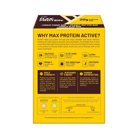 RiteBite Max Protein 20g Protein Bar Active Assorted (Pack Of 5)