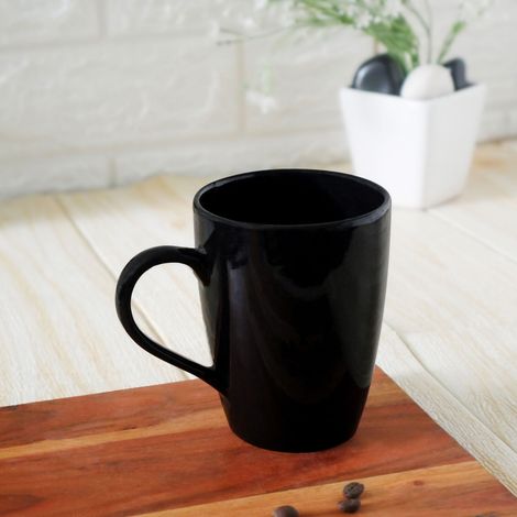 Femora Handcrafted Black Color Coffee Mug Gift Set 1 Pc 320 Ml Black