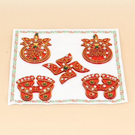 Kalash Charan Swastik Sticker | Diacraft