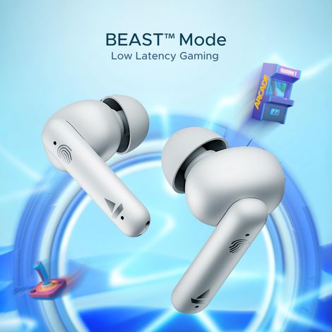boAt Airdopes 148 Tws Earbuds W/ 42h Playtime, Low Latency Mode for Gaming, Enx Tech(White Purity)