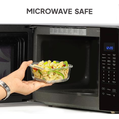 Cello Glassy Mix Lunch Box | Microwavable Borosilicate Glass | 2 x 320 ml and 2 x 240 ml