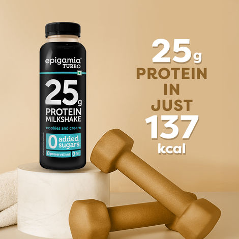 Epigamia Turbo Cookies and Cream Protein Milkshake