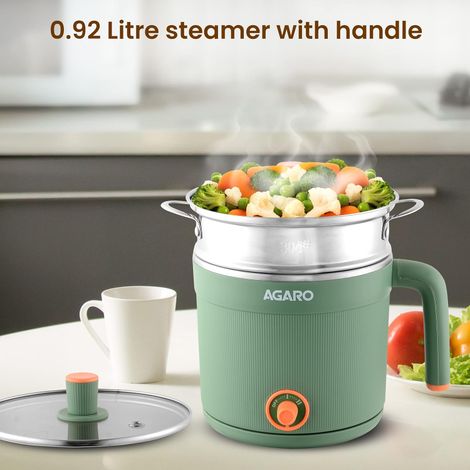 Agaro Regency Multi Cook Kettle Steamer 1.2l Inne Pot Double Layered Body Variable Temperature 600W