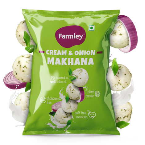 Farmley Cream And Onion Makhana | Roasted In Olive Oil
