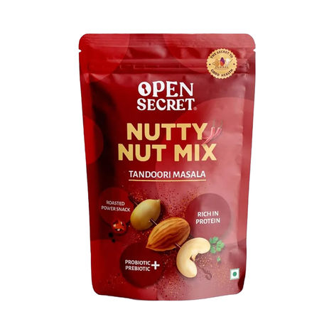 Open Secret Tandoori Dry Fruits mix (Almonds, Peanuts & Cashews) - Healthy Snack | Tasty Nuts