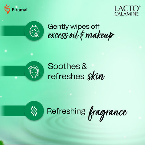 Lacto Calamine Makeup Remover Wipes With Aloe Vera, Cucumber And Vitamin E