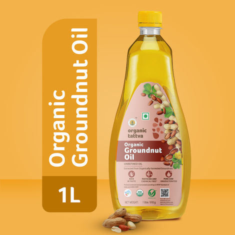 Organic Tattva Groundnut (Peanut) Cold Pressed Oil | Healthy Cooking Oil