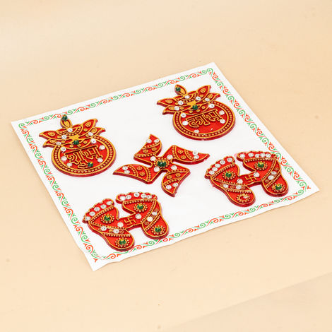 Kalash Charan Swastik Sticker | Diacraft