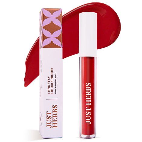 Just Herbs Pigmented Smudge & Sweat Proof Quick Dry Liquid Sindoor (Scarlet Maroon)