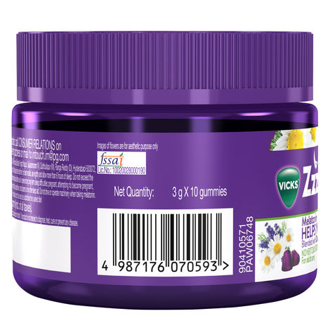 Vicks ZzzQuil Natura, Non-Addictive Sleep-Aid Gummy, Melatonin Helps You Fall Asleep Fast