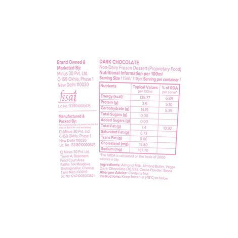 MINUS THIRTY Dark Chocolate Vegan And Sugar Free