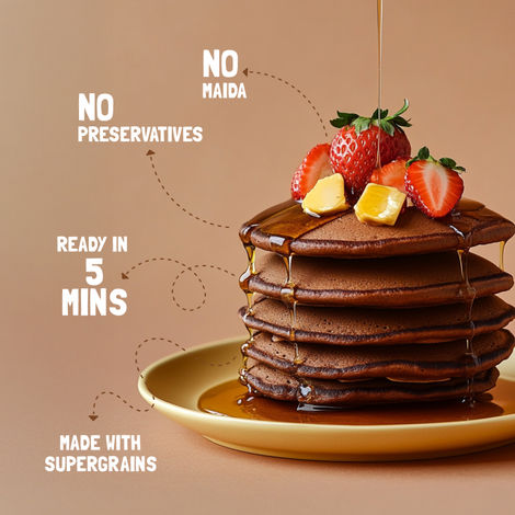 Slurrp Farm Millet Eggless Pancake Mix Chocolate No Maida | Healthy Breakfast | Kids and Adults